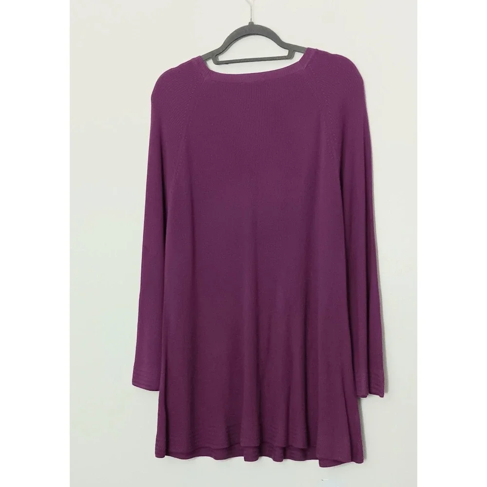 Isaac Mizrahi Live! Sweater Women's Size 1X Crew Neck Peplum Bell Sleeve NWOT